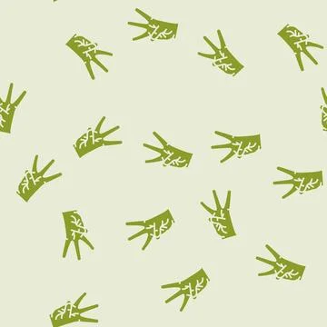 Three number hand gesture glyph seamless pattern 스톡 일러스트