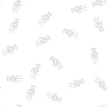 Three number hand gesture glyph vector seamless pattern Illustrazione stock