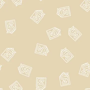 Three number line seamless pattern Illustrazione stock