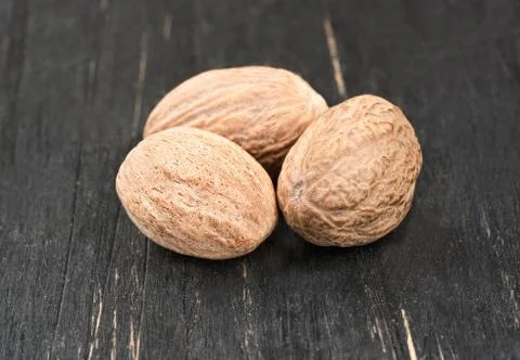 Three of nutmeg Stock Photos