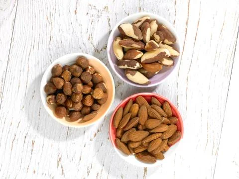 Three nuts Foto stock