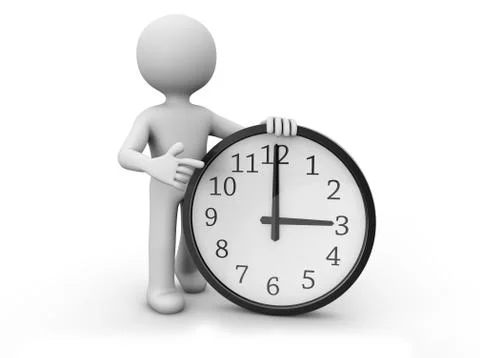 Three o´clock Stock Illustration