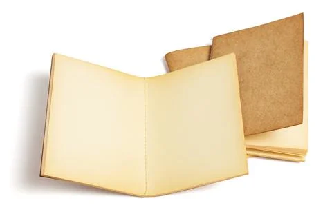 Three Old Blank Note Books Stock Photos