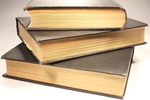 Three old books Stockfoto's