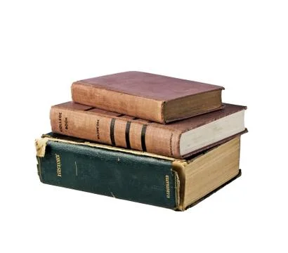 Three Old Books Stock Photos