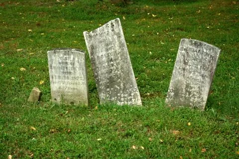 Three old gravestone Stock Photos