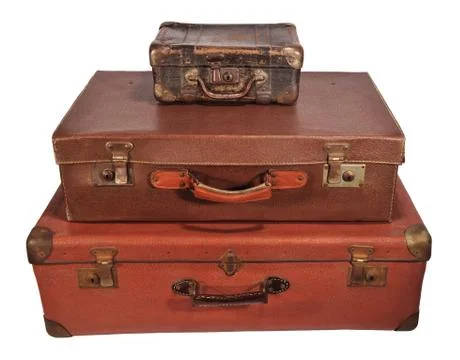 Three old suitcase Stock Photos