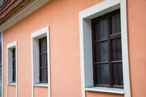 Three old window Stock Photos