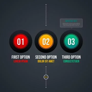 Three options on gray background. EPS10. Stock Illustration