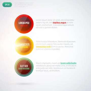 Three options on white background. EPS10 Stock Illustration