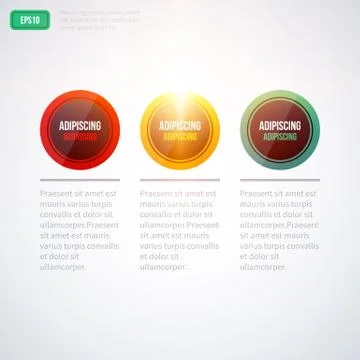 Three options on white background. EPS10 Stock Illustration