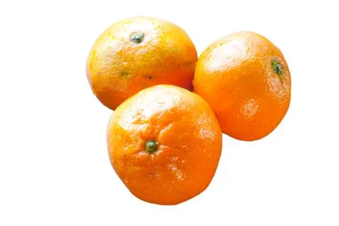 Three orange image on isolated Stock Photos