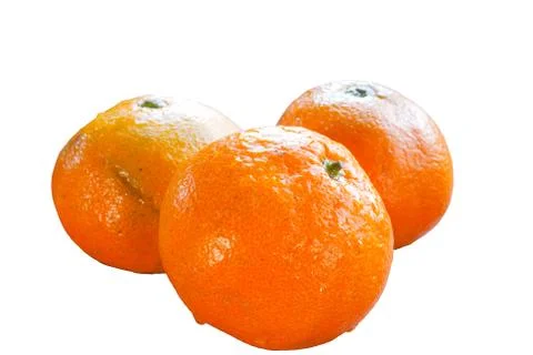 Three orange image on white background Stock Photos