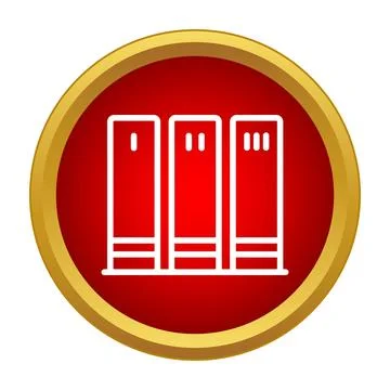 Three outline binders organizing documents icon illustration Stockillustratie