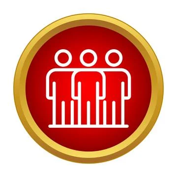 Three outlining figures symbolising group and team work Stock Illustration
