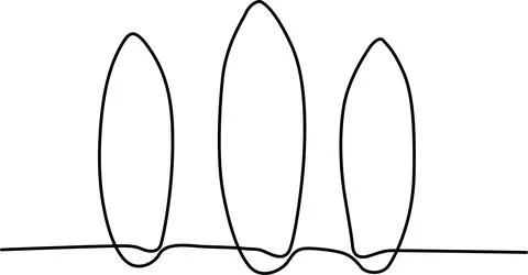 Three oval shapes on a line Vector Stock Illustration