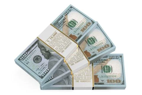 Three packs of dollars Stock Illustration