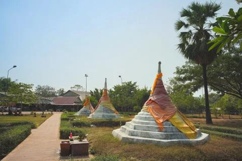 Three Pagodas Pass or Dan Chedi Sam Ong Stock Photos