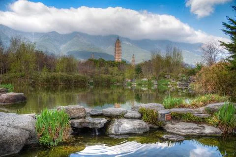 The Three Pagodas Stock Photos