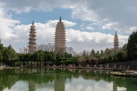 The Three Pagodas Stock Photos