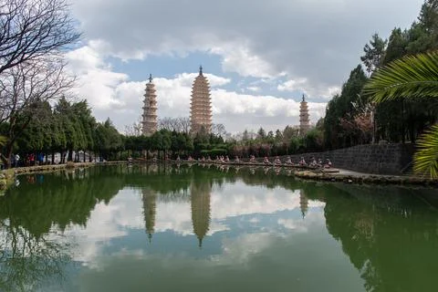 The Three Pagodas Stock Photos