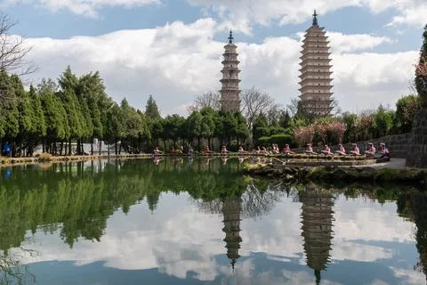 The Three Pagodas Stock Photos