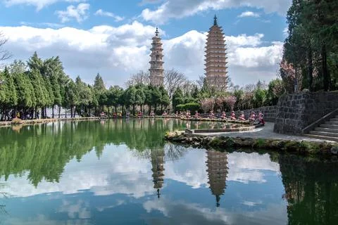 The Three Pagodas Stock Photos