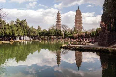 The Three Pagodas Stock Photos