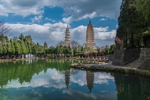 The Three Pagodas Stock Photos