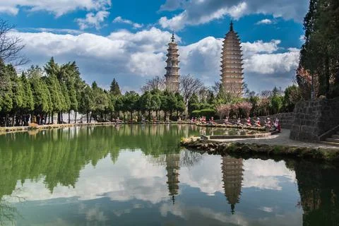 The Three Pagodas Stock Photos