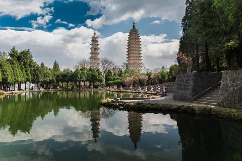 The Three Pagodas Stock Photos