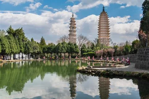 The Three Pagodas Stock Photos