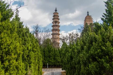 The Three Pagodas Stock Photos