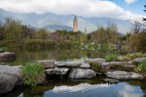 The Three Pagodas Stock Photos