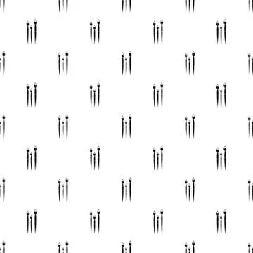 Three paint brushes pattern, simple style Stock Illustration