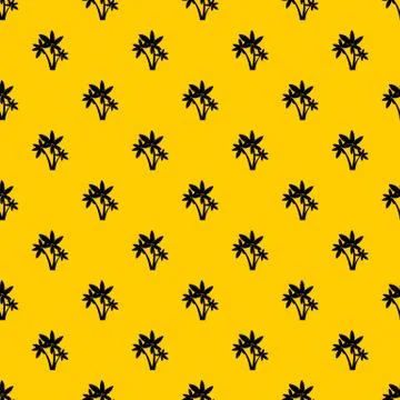 Three palm trees pattern vector Stock Illustration