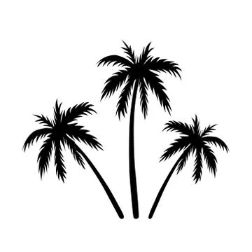 Three palms sketch Illustrazione stock