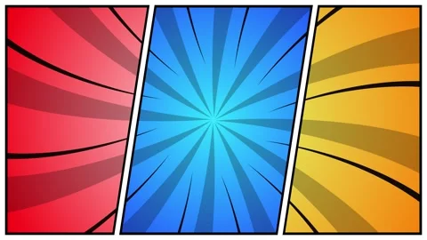 Three Pane Comic Panel Speed Backgrounds Set Stock Footage 323682574