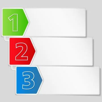 Three Paper Banners Stock Illustration