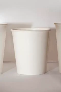 Three paper cup Stock Photos
