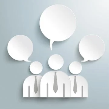 Three paper humans Stock Illustration