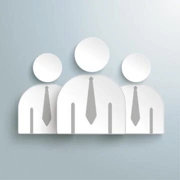 Three paper humans piad Stock Illustration