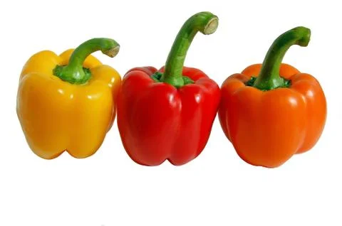 Three paprikas Stock Photos