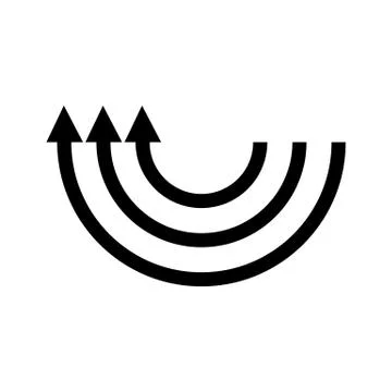 Three parallel arrows, simple flat design Stock Illustration