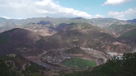 Three parallel rivers-china Stock Footage 130437018