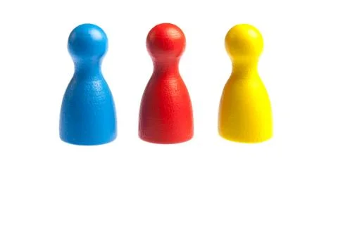Three pawn game figures Stock Photos