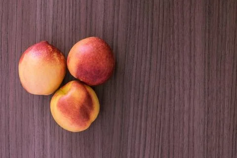 Three peaches Foto stock