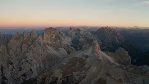 Three Peaks in the Dolomites World Heritage Site in South Tyrol, Italy Stock Footage 231900530