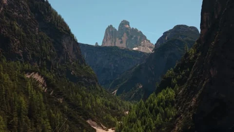 Three Peaks of Lavaredo in the Dolomites of South Tyrol, Italy. Scenic Vídeo Stock 337631209