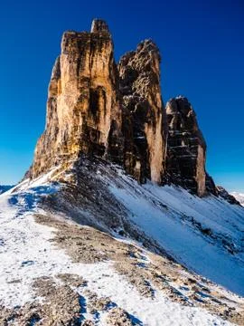 Three peaks of Lavaredo Stock Photos
